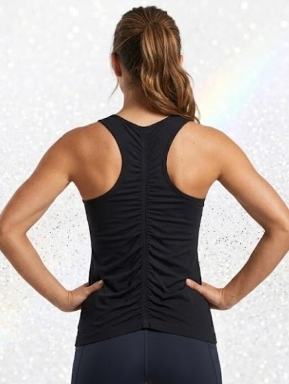 Fabletics Rutched Razorback Sports Workout Thank Top Womens Large - Picture 5 of 15